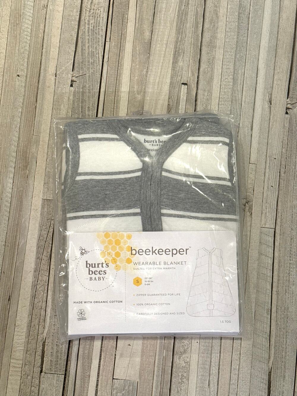 New Burt’s Bees Baby Beekeeper Wearable Blanket Sleep Sack Small 0–6 Months NWT